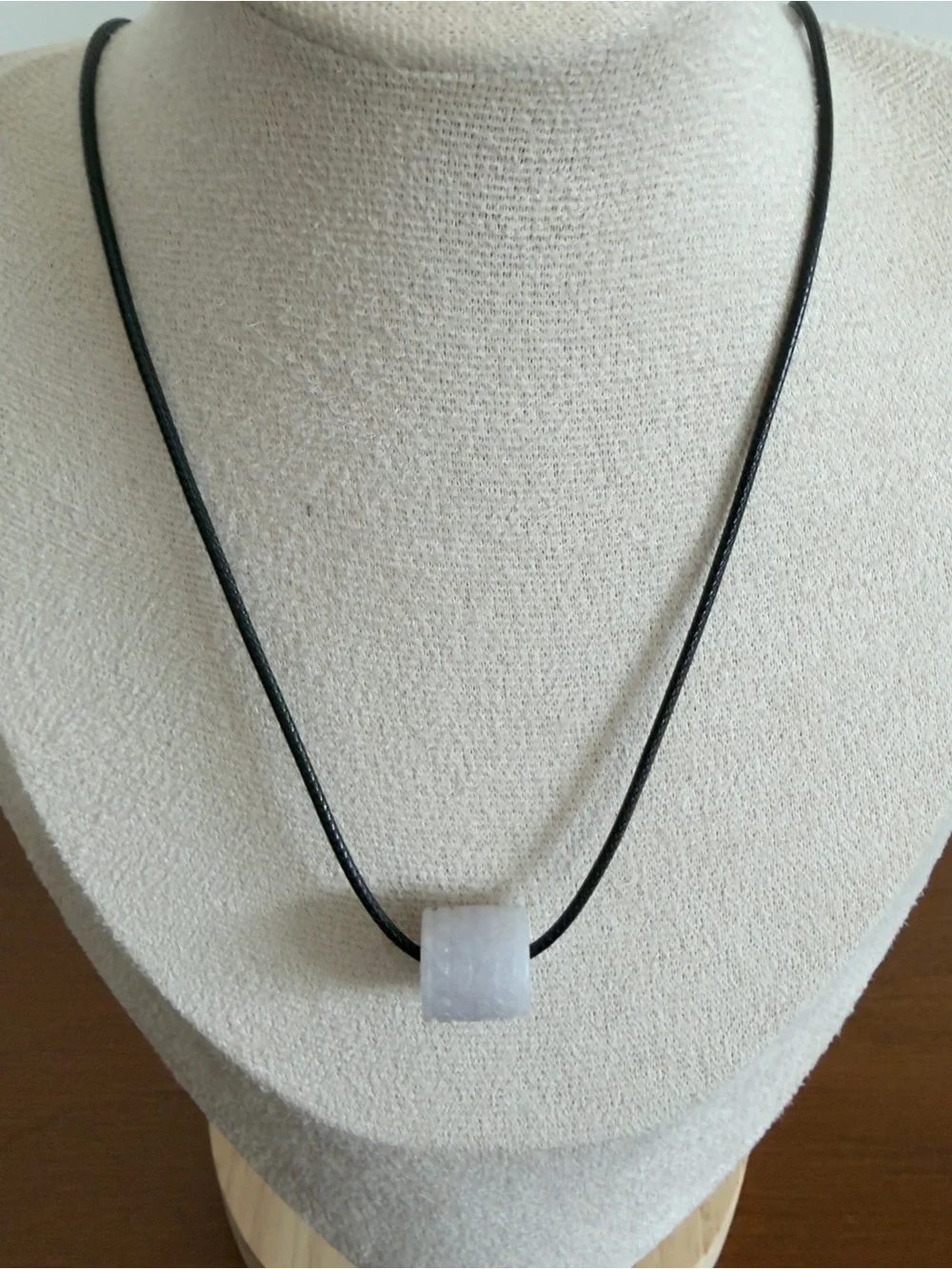 Grade A Burma Jade Lavender Hand-Carved Barrel Pendant